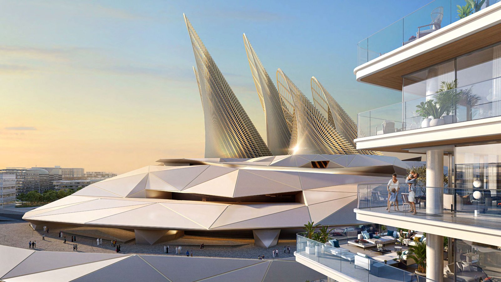 Luxury apartments overlooking Zayed National Museum at The Source II