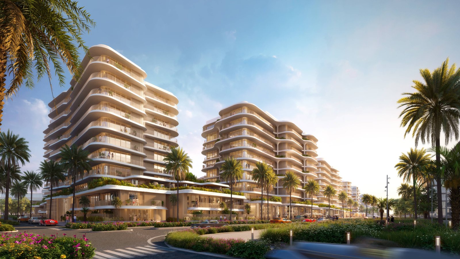 Contemporary architecture of Mamsha Gardens with nature-inspired design and modern residences