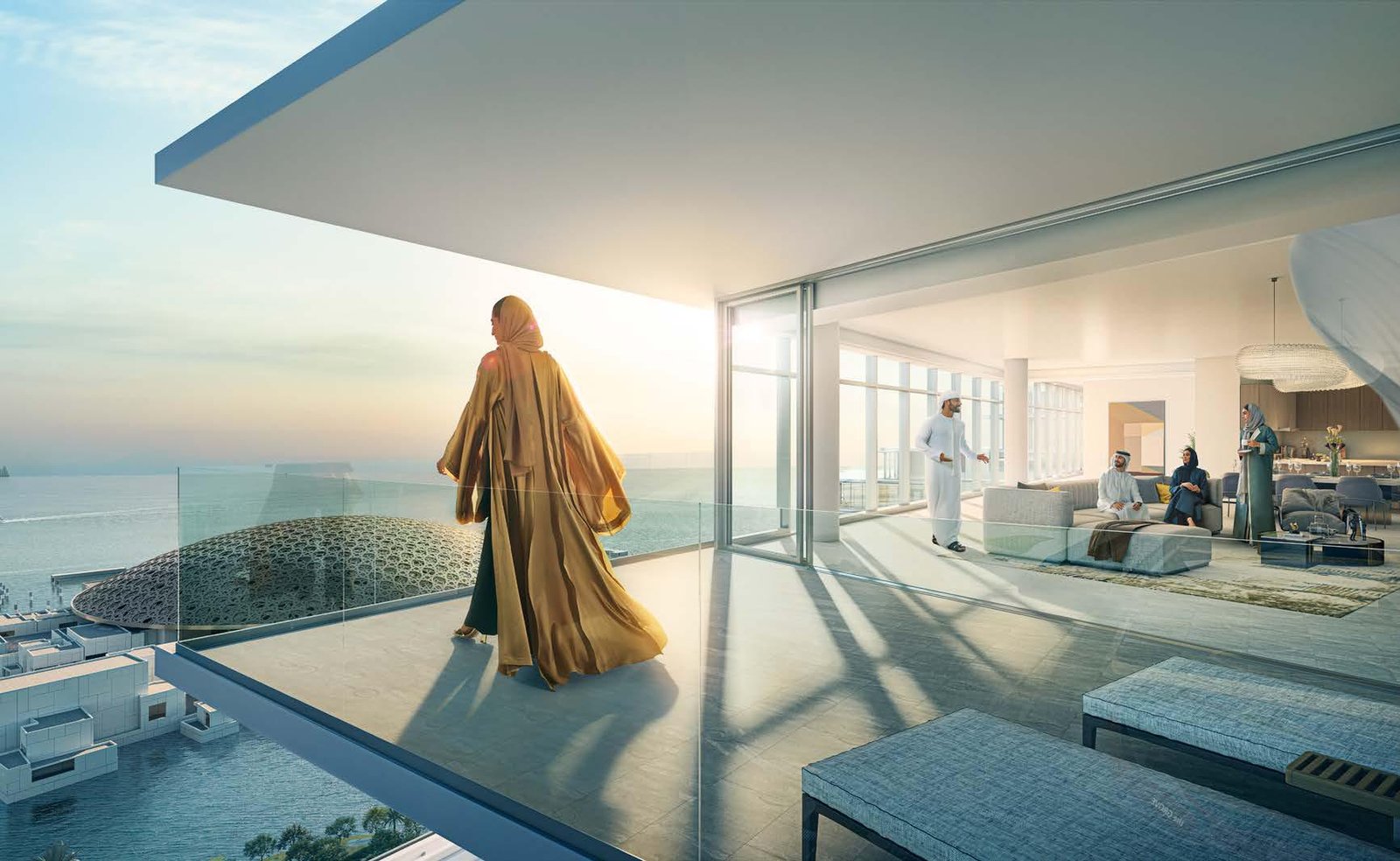Waterfront residences at Louvre Abu Dhabi Residences Saadiyat Island offering panoramic views and luxury lifestyle